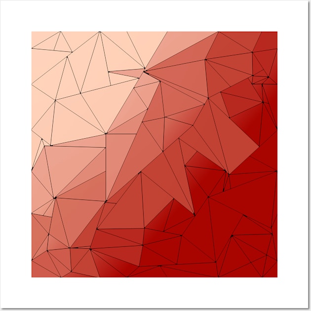 Valentine colors triangle mosaic Wall Art by RandomMart